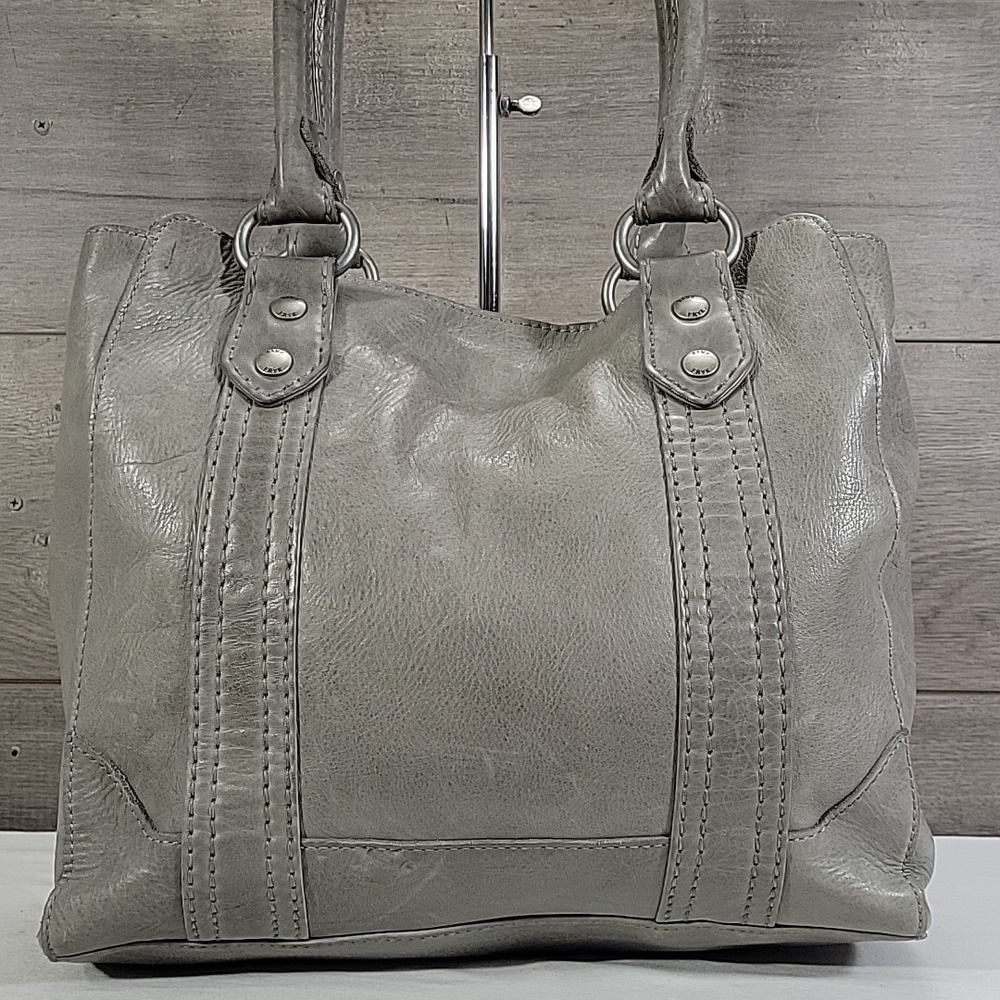 Frye Gray Leather Tote Bag - Picture 4 of 13